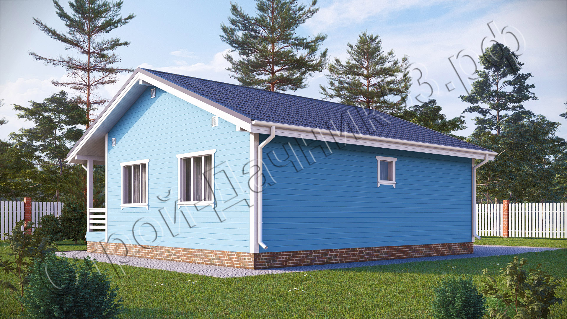 Проект каркасно-щитового дома Д–29